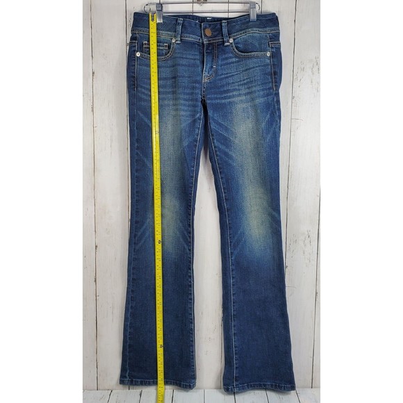 American Eagle Original Boot Stretch Jeans Adult 2 Low Rise Cotton Spandex Nice - Picture 7 of 15